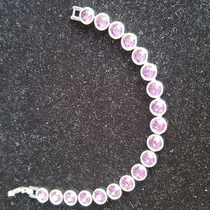 Touchstone Crystal Purple Ice Bracelet Purple 7 1/2" 60.00 New